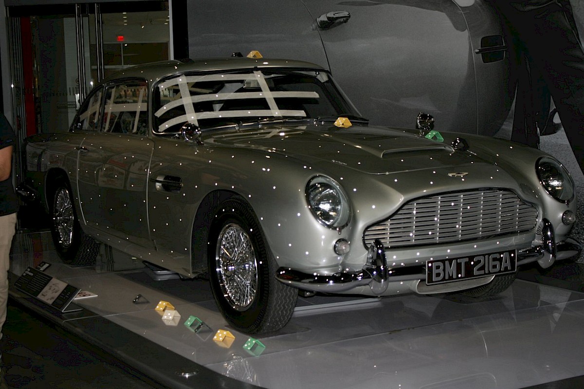 Laser scanning underway on the DB5 from GOLDFINGER at the Petersen Automative Museum.